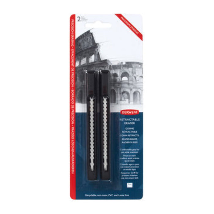 DERWENT SET CON 2 GOMAS DE BORRAR RETRÁCTIL