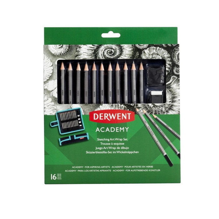 estuche de tela con 12 lápices de sketch academy #2305682 - colección de regalo